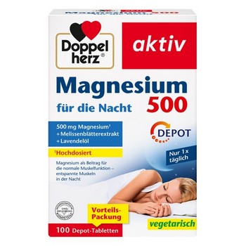 DOPPELHERZ Magnesium 500 Nacht Tabletten