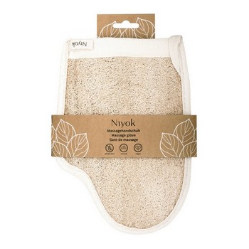 NIYOK Massagehandschuh aus Luffa und Baumwolle