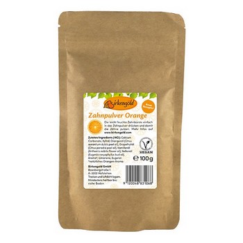 Birkengold Zahnpulver Orange Beutel